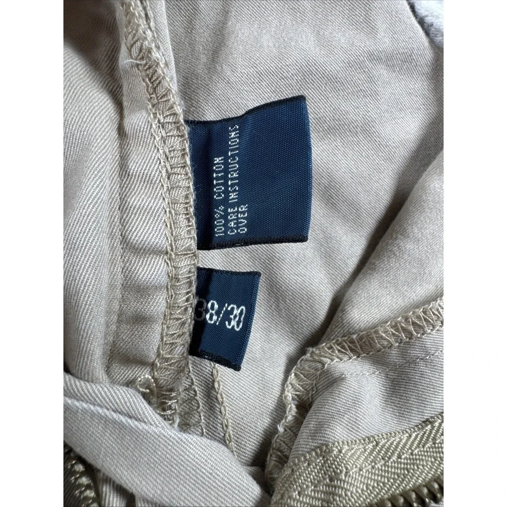 Polo Ralph Lauren Prospect Pants Mens Khaki Cotton Flat‎ Front Chino Size 38x30